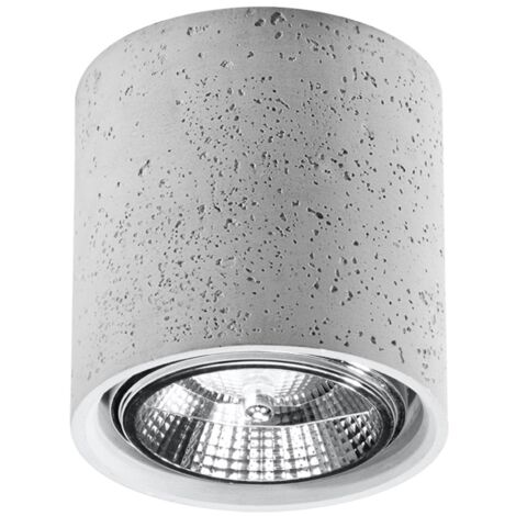 Lampada da soffitto Cullo grigio 14x14x14cm Sollux