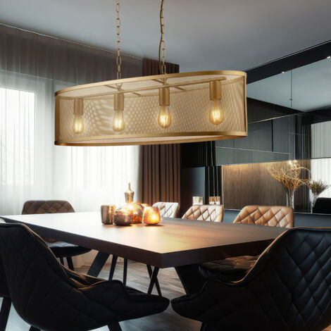Lampada da soffitto design a sospensione Lampada a sospensione design a gabbia per soggiorno GOLD Serarchlight