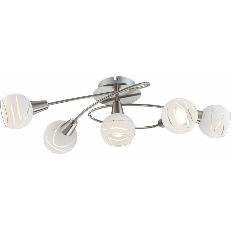 Image of Lampada da soffitto di design a sfera, soggiorno, sala da pranzo, camera da letto, set che include lampadine a led