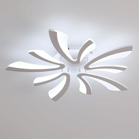 Lampada da soffitto di design GOECO V, acrilico, nero, 5 teste, luce bianca, 50 W, 220 V