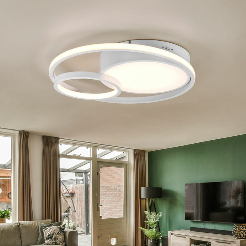 Image of Lampada da soffitto dimmerabile tramite interruttore plafoniera led camera da letto, colore della luce regolabile, bianco, 28W 3200lm bianco caldo