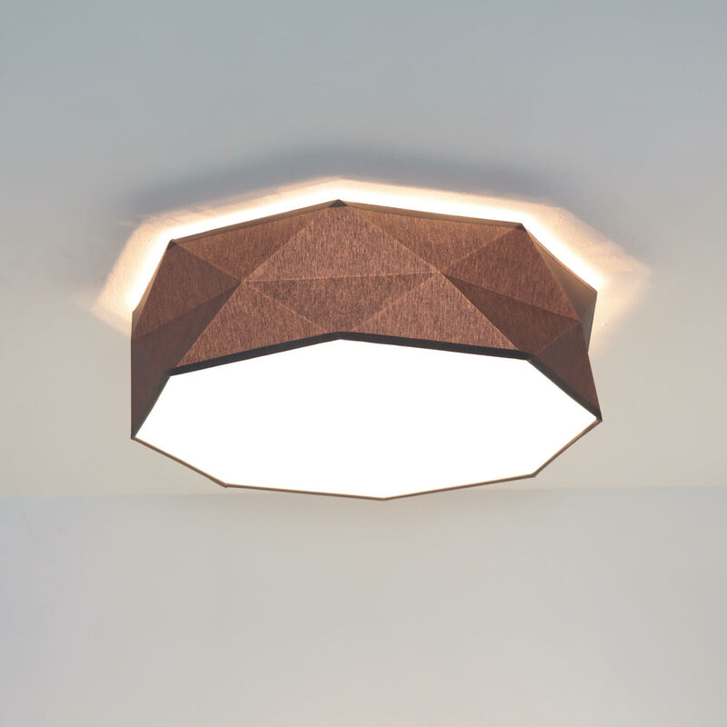 Image of Lampada da soffitto biso grigia a 4 luci design squadrato stile atemporale - Bianco, grigio