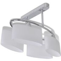 Lampada da Soffitto Ellissoidale Vetro Paralume 4 Lampadine E14