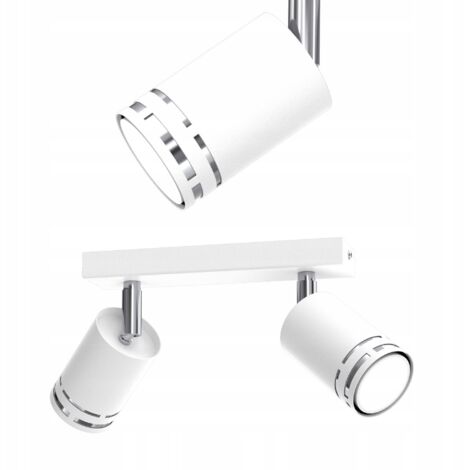 LAMPADA DA SOFFITTO FARETTO MOBILE BIANCO CROMO LED GU10 LAMPADA LED POLACCO