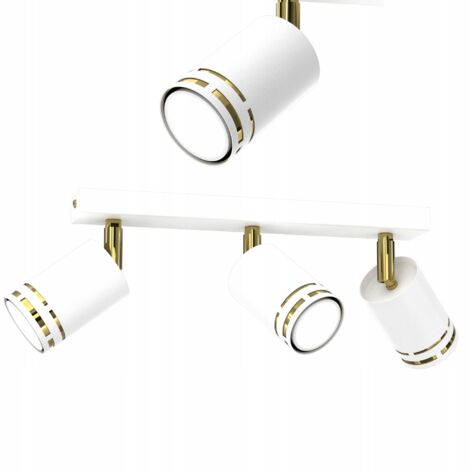 LAMPADA DA SOFFITTO FARETTO MOBILE BIANCO ORO LED GX53 FARETTO POLACCO