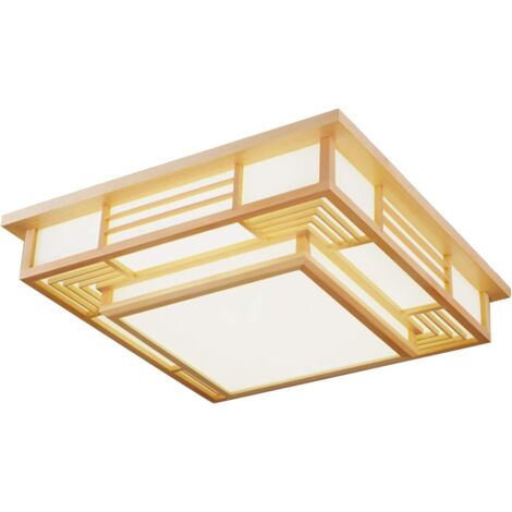Lampada da soffitto giapponese, dimmerabile, a LED, in legno massiccio, geometria creativa, Tatami, illuminazione da soffitto, soggiorno, camera da letto, lampada a sospensione