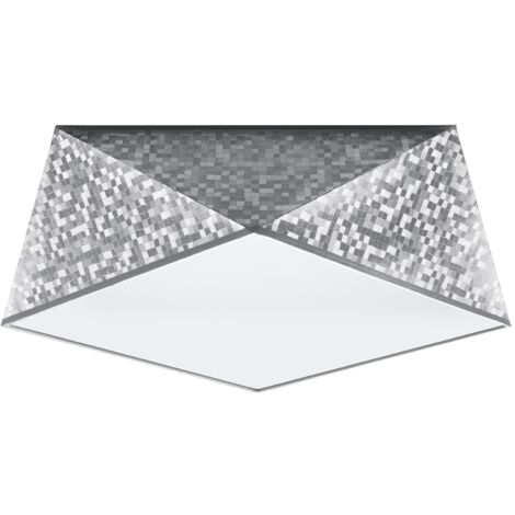 Lampada da soffitto Hexa argento 35x15x35cm Sollux