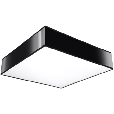 Lampada da soffitto Horus nero 45x11x45cm Sollux