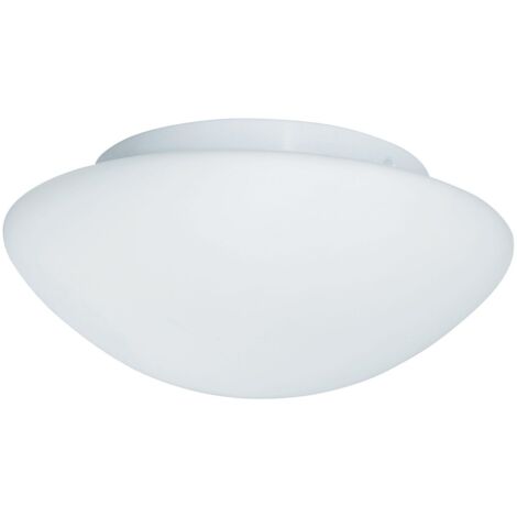 Lampada da soffitto in acciaio luce vetro opale bianco dimmerabile IP44 Illuminazione bagno