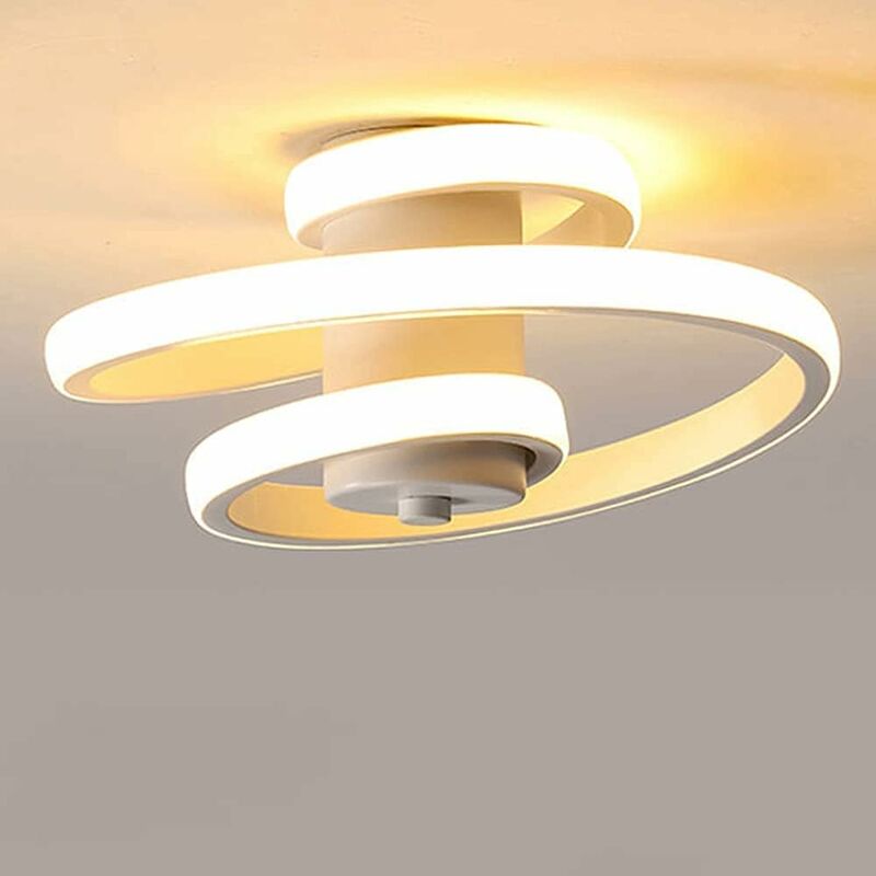 Image of Lampada da soffitto in alluminio e acrilico da 24 w, plafoniera moderna a led, lampada da soffitto a forma di spirale creativa per soggiorno, camera