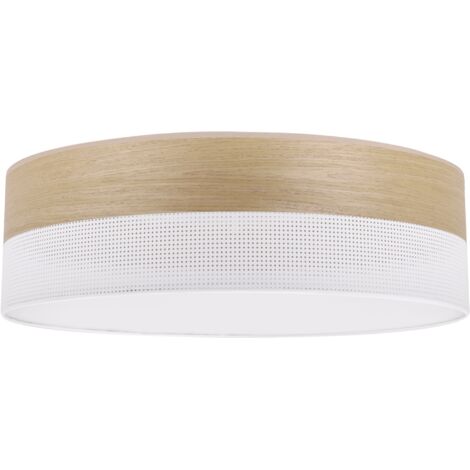 LAMPADA DA SOFFITTO IN LEGNO PLEXI BIANCO 50CM QUERCIA DORATA