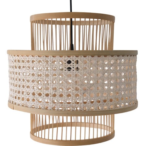 Lampada da soffitto in rattan - Lampada a sospensione stile Boho Bali - Yei Naturale