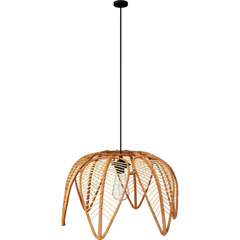 Image of Lampada da Soffitto in Rattan - Stile Boho Bali - Cardenia Naturale - Vimini - Naturale