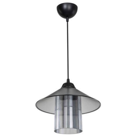 Lampada da soffitto Inka ASZ1463 con paralume in plastica fumé