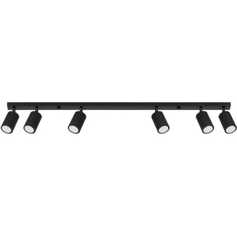 Lampada da soffitto Karbon nero 117x16.5x6.5cm Sollux