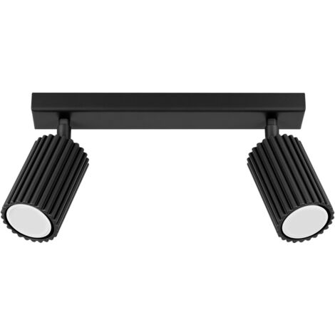 Lampada da soffitto Karbon nero 30x16.5x6.5cm Sollux