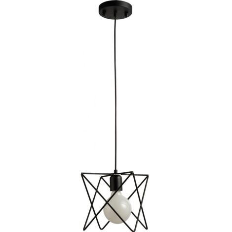 Lampada da soffitto - Lampada a sospensione design industriale - Bon Nero