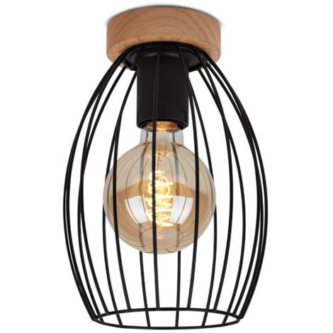 Lampada da soffitto Lampada da soffitto con paralume in filo metallico Vintage 1xE27 60W metallo Ø17,5cm Briloner