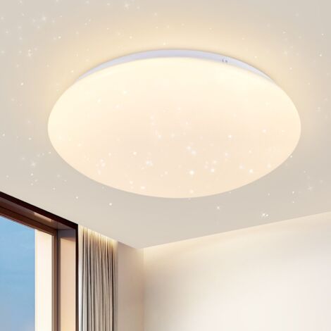GBLY Lampada da soffitto LED, decoro a cielo stellato, plafoniera luce bianca 3000K Ø16.5CM , LED integrati 5W, lampadario per camera da letto o soggiorno a risparmio energetico, plastica