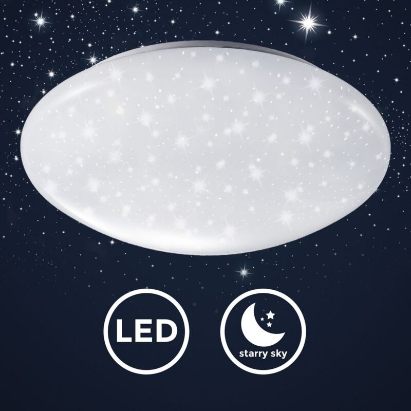 Image of B.k.licht - Lampada da soffitto led, decoro a cielo stellato, plafoniera luce bianca 4.000K 1.200lm, à˜28cm, led integrati 12W, lampadario per camera