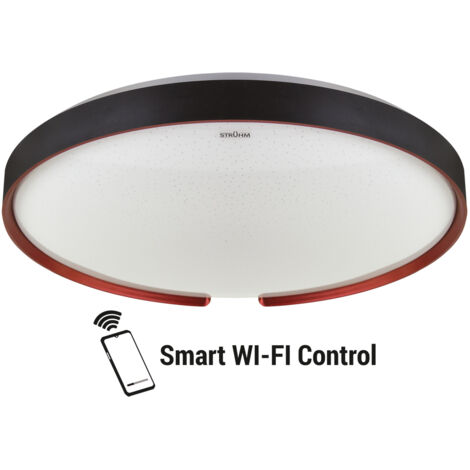 Lampada da soffitto LED Smart Wi-Fi ESPERANTO C 48W 3000K-4200K-6500K IP44 nero