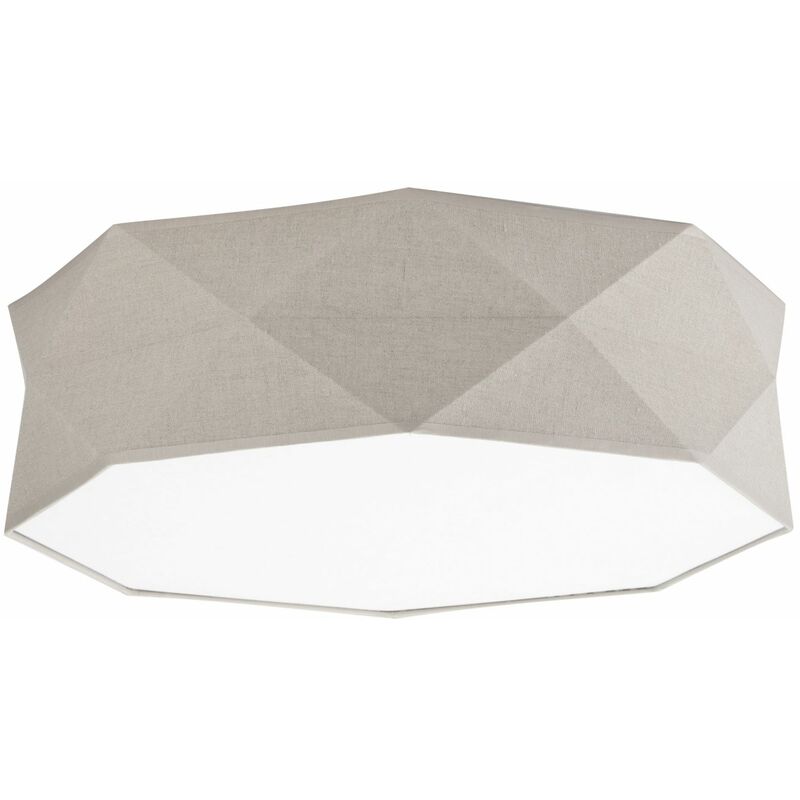 Image of Lampada da soffitto Lino moderno 52 cm 4x E27 casalingo - Nero, Greige (grigio-beige)