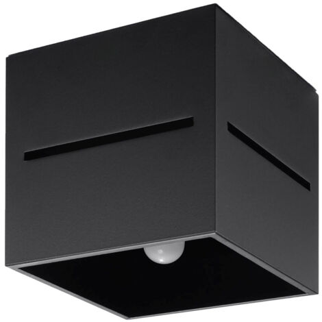 Lampada da soffitto Lobo nero 10x10x10cm Sollux