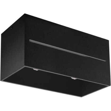 Lampada da soffitto Lobo nero 20x10x10cm Sollux