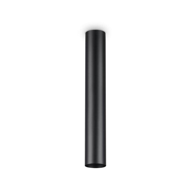 Plafoniera Moderna Look Metallo Nero 1 Luce 7W 3000K Luce Calda H40Cm