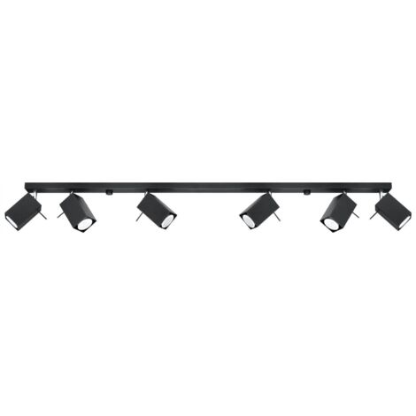Lampada da soffitto Merida nero 118x16x6cm Sollux