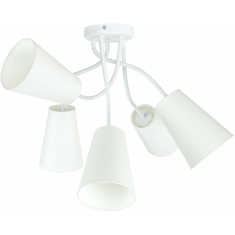 Image of Licht-erlebnisse - Lampada da soffitto con bracci flessibili per interni Lampadario in stile moderno a 3 punti luce in metallo color bianco - Bianco