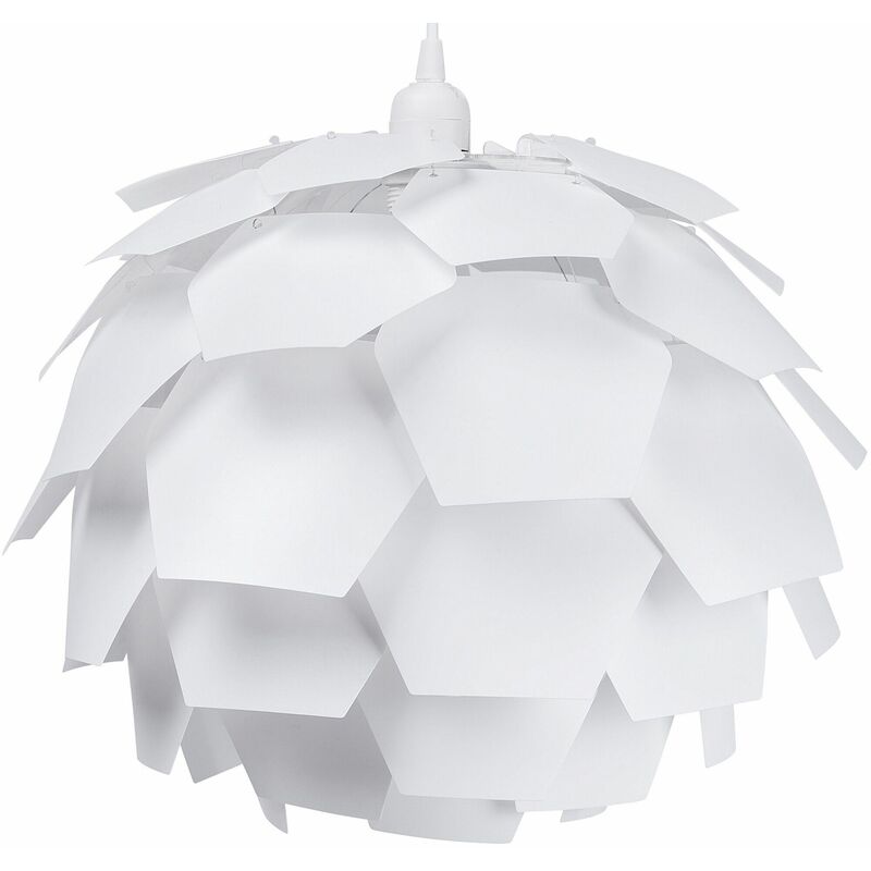 Image of Lampadario Moderno Grande a Forma di Fiore in Plastica Colore Bianco Segre