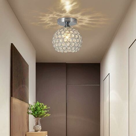 Lampada da soffitto moderna Lampada da soffitto a LED Decorazione soggiorno Lampada da soffitto moderna in cristallo per corridoio, bar, cucina, sala da pranzo, camera dei bambini D18cm
