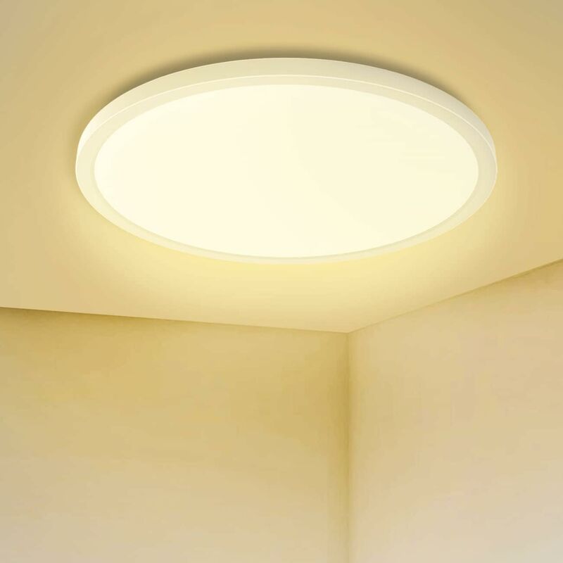 Image of Wottes - Lampada da Soffitto Moderna Plafoniera Rotonda Creativa Illuminazione Soffitto Interna Luce Bianco Caldo 30CM Bianco