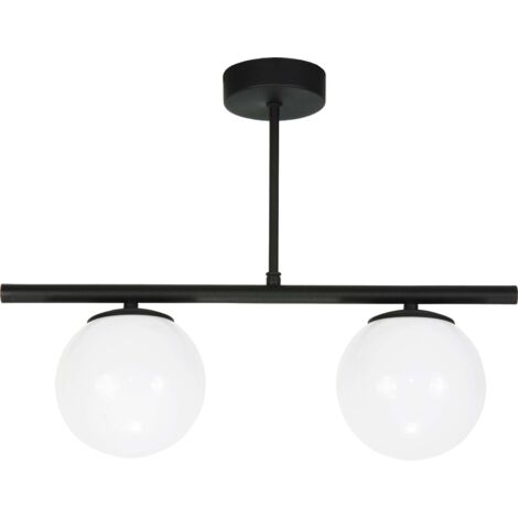 Lampada da soffitto nera con sfere di vetro TITAN 13-808
