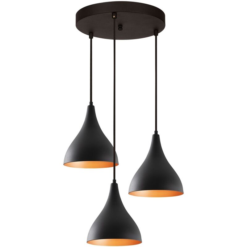 Lampada da soffitto - Nero, 46x46x119