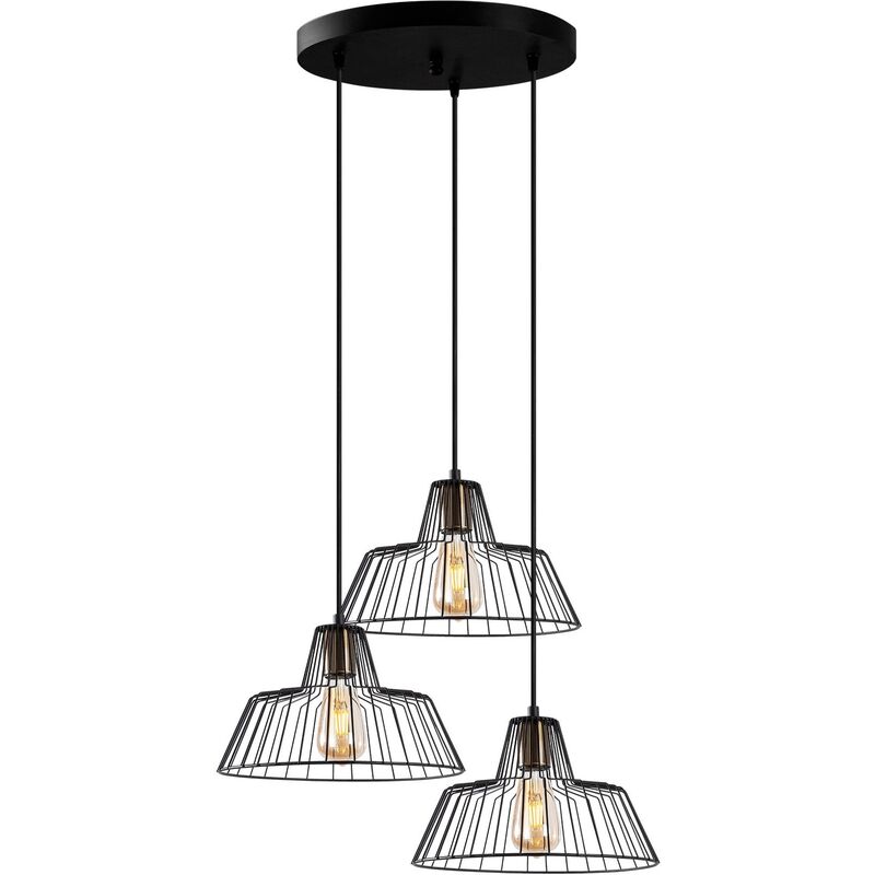 Lampada da soffitto - Nero, 55x55x116