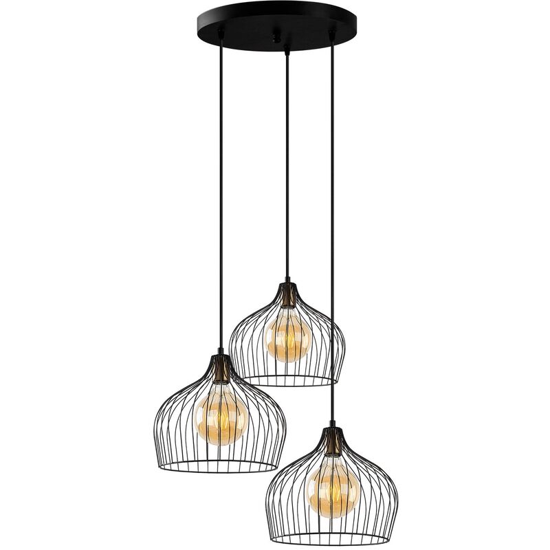 Lampada da soffitto - Nero, 59x59x41