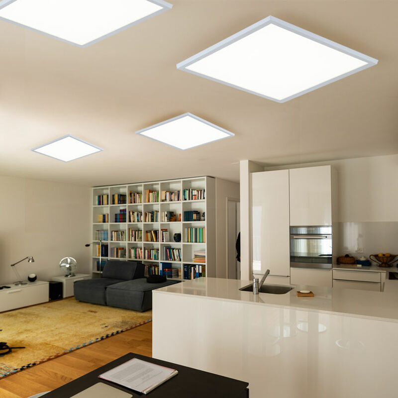 Image of Lampada da soffitto pannello da incasso luce da ufficio moderna pannello da incasso a LED, plafoniera pannello da soffitto a plafone bianco, LED 36W