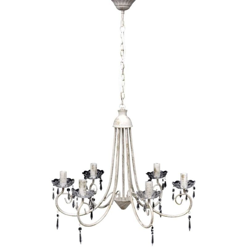 Lampada da Soffitto Pendente Elegante Nera 6 Portalampade