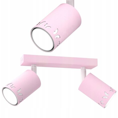 LAMPADA DA SOFFITTO PER BAMBINI PLAFON SPOT PER BAMBINA LED GU10 FARFALLE ROSA