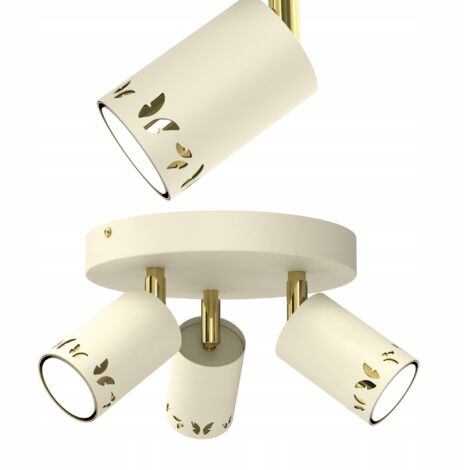 LAMPADA DA SOFFITTO PER BAMBINI SPOT LED FARFALLE BEIGE ECRU ORO GU10
