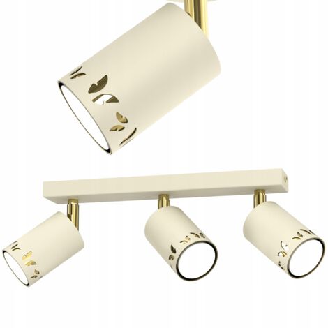 LAMPADA DA SOFFITTO PER BAMBINI SPOT LED FARFALLE BEIGE ECRU ORO GU10