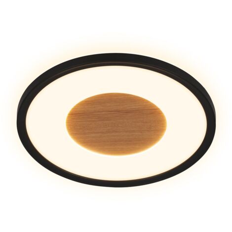 Lampada da soffitto piatta Lampada da soffitto Soggiorno Dimmerabile Camera da letto Corridoio Legno