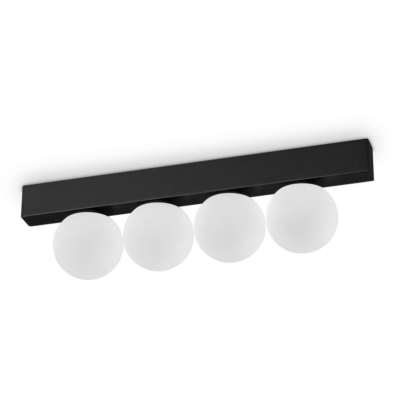 Image of Ideal Lux - Plafoniera Contemporanea Ping Pong Metallo Nero Led Integrato 12W 3000K Ip20 - Nero