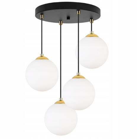 LAMPADA DA SOFFITTO, PLAFON, SFERA, CROMO DORATO, LED