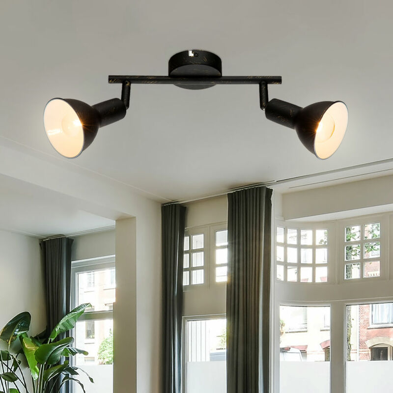 Image of Lampada da soffitto Plafoniera in oro nero Spot Mobile Living Room Lighting
