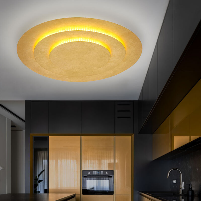 Image of Lampada da soffitto plafoniera lampada da soggiorno lampada da camera da letto lampada da corridoio, metallo color oro, 1x led 2400Lm 3000K bianco