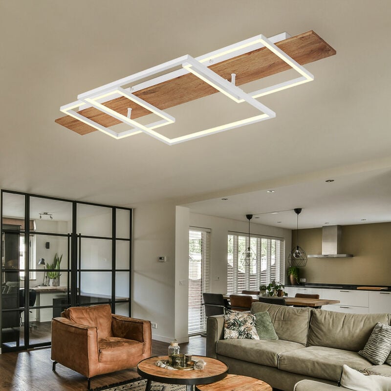 Globo - Plafonnier plafonnier led salle à manger 3 niveaux variateur lampe de salon moderne led, aluminium métal, 1x 32W 2000lm 3000K, LxlxH 95x40x10