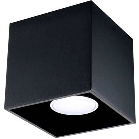 Lampada da soffitto Quad nero 10x10x10cm Sollux